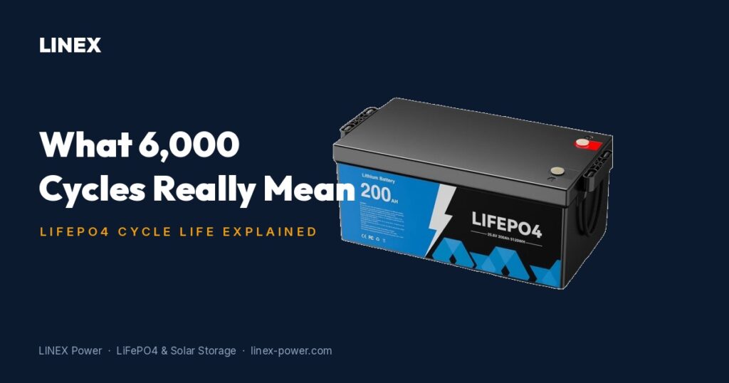 What 6,000 Cycles Really Means: LiFePO4 Cycle Life Explained