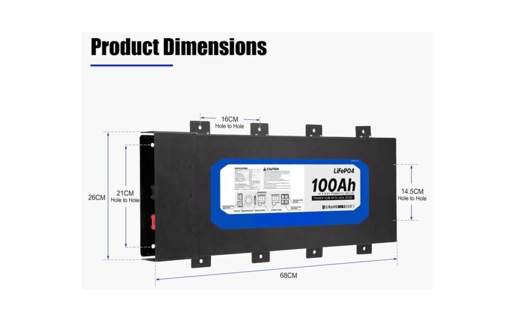 12V100AH Power Hub with 40A DCDC
