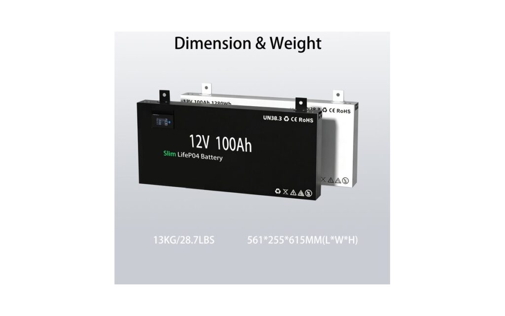 Ultra Slim 12V100AH Lithium Battery