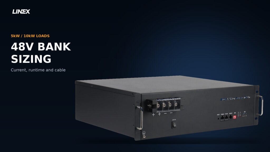 48V LiFePO4 rack module for 5kW and 10kW banks