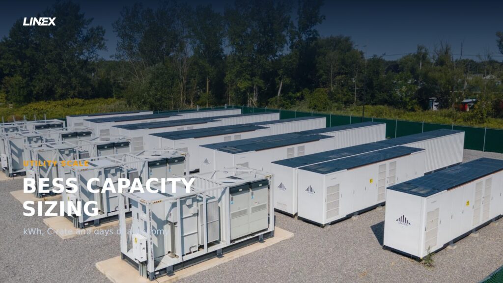 Containerised battery energy storage system at utility scale