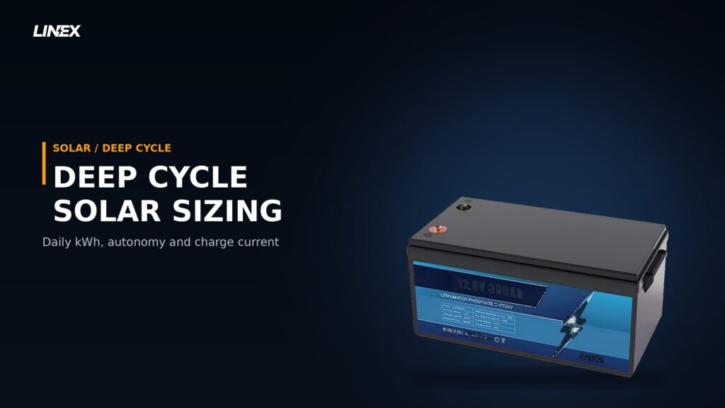 LINEX 12V 300Ah deep cycle LiFePO4 battery for solar banks